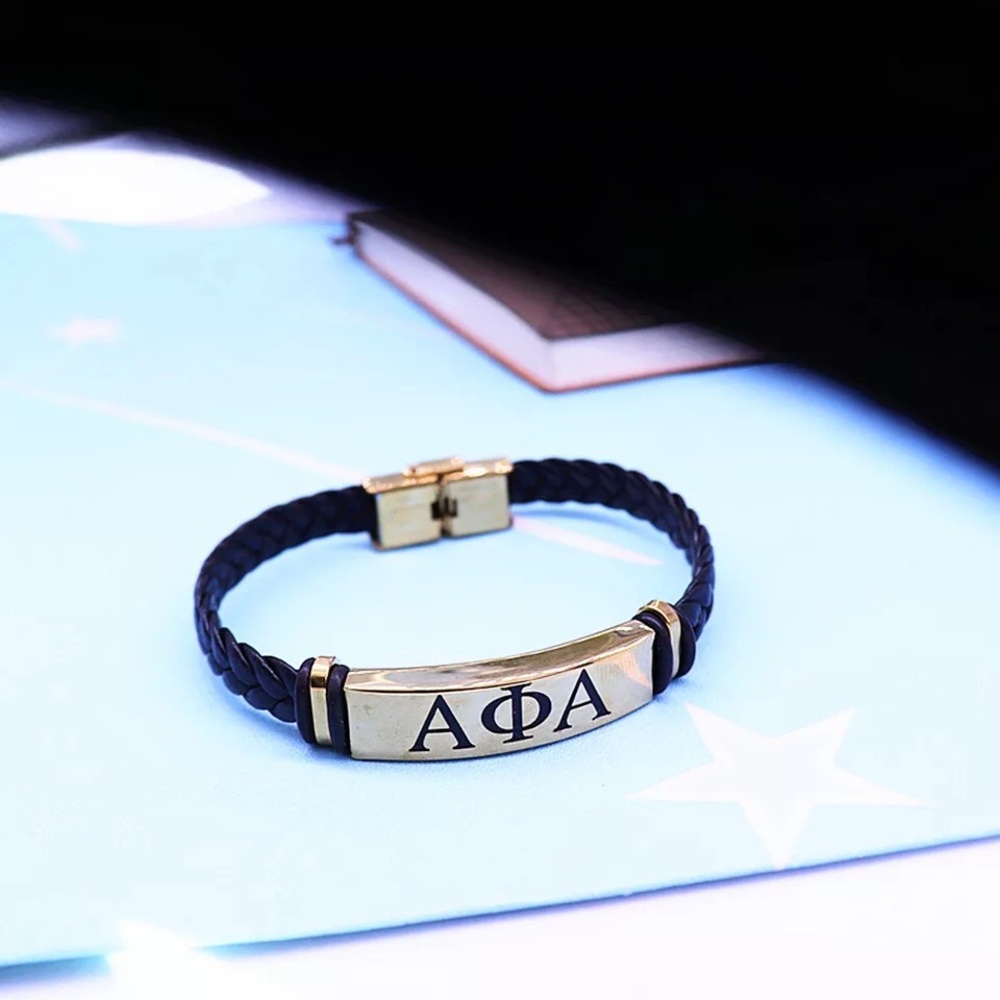 Alpha Phi Alpha Leather Bracelet - Picture 2 of 13